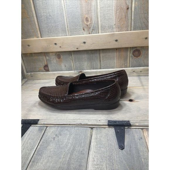 Sas Tripad Comfort Foot Bed Simplify Brown Croc Loafer SlipOn Womens US11 Patent - Picture 9 of 9